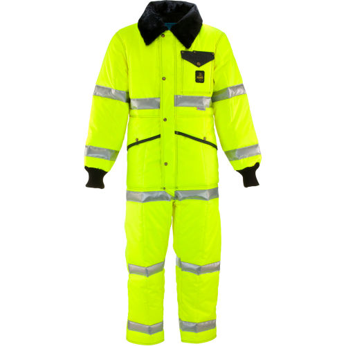 RefrigiWear HiVis Minus 50 Insulated Suit, Lime Yellow