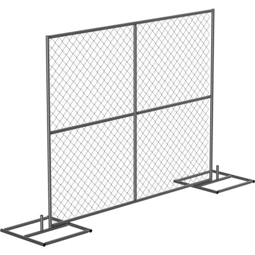 Vestil Galvanized Steel Construction Barrier Starter Unit, 7-1/2inL x 72inH
