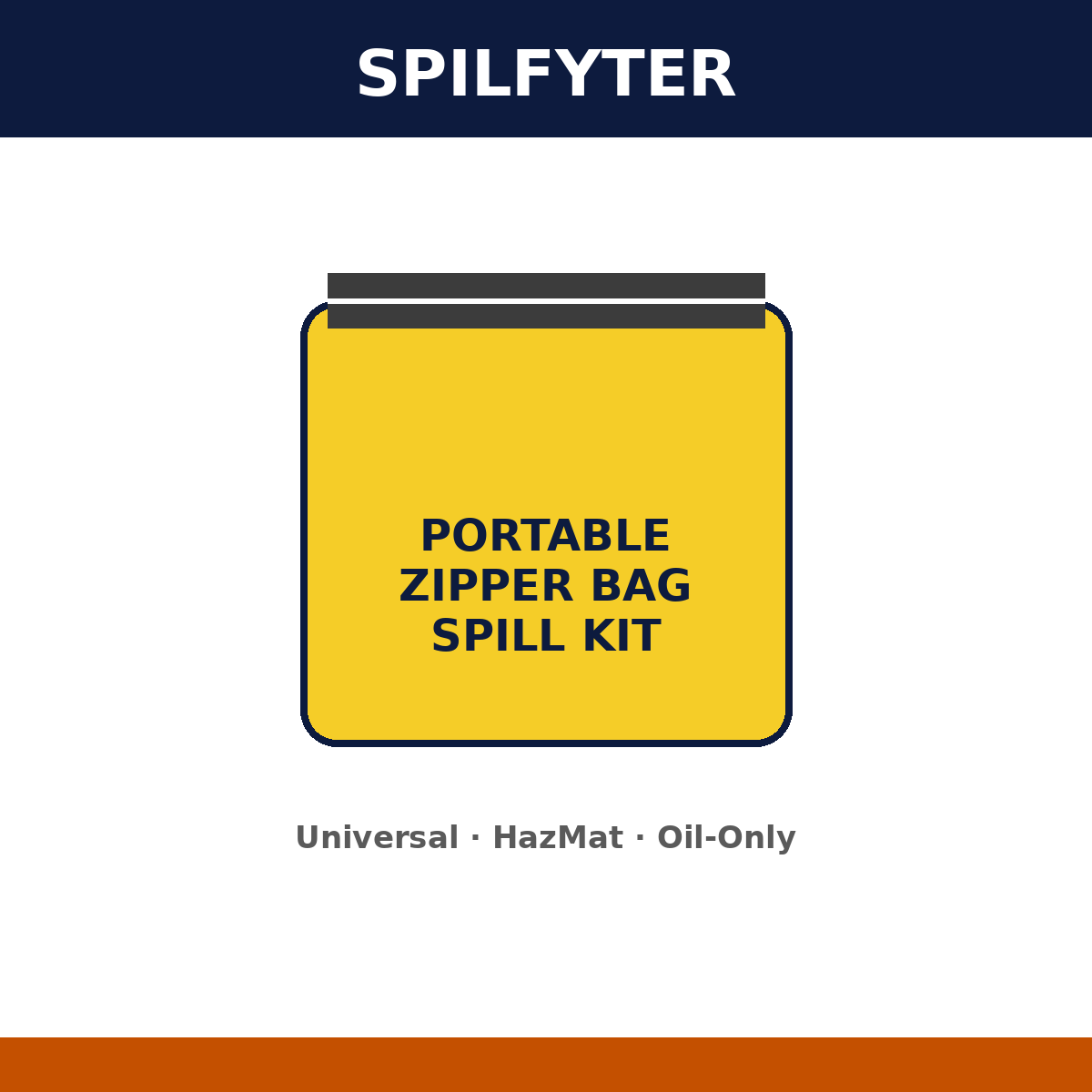 Spilfyter portable zipper bag spill kit — SafetyGrid