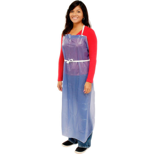 West Chester 6 Mil Sewn Edge Vinyl Apron, Blue, 35in x 48in