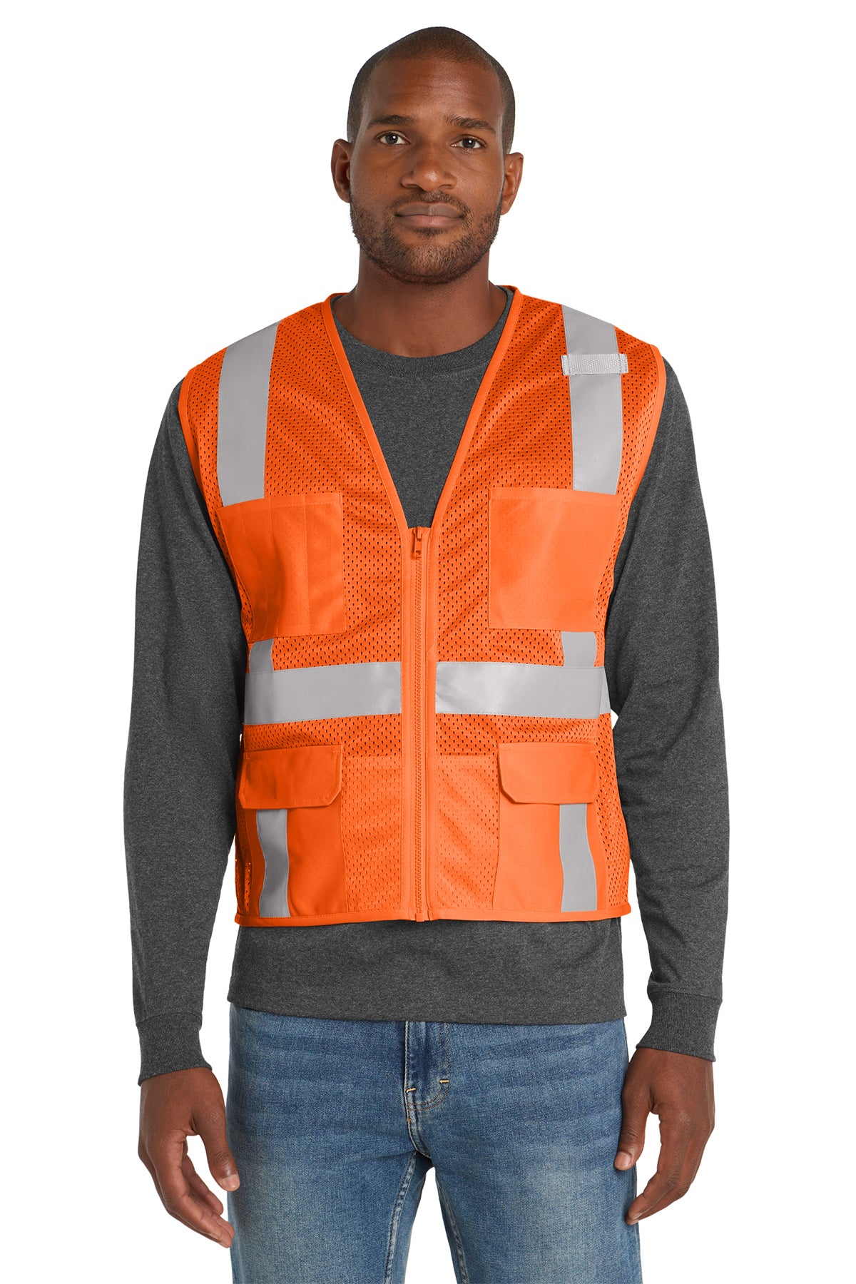 CornerStone CSV104 ANSI Class 2 mesh six-pocket safety vest