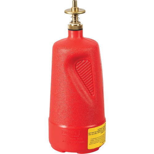 Justrite Dispensing Can, 1 Quart, Polyethylene, 4inD x 10-1/2inH, Red, 14010
