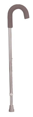 Adjustable Round Handle Cane, Silver