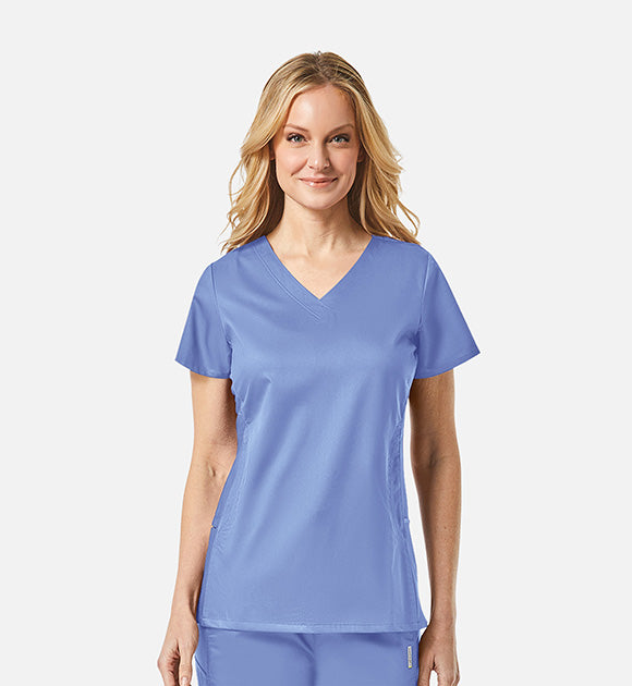 Maevn EON Women's Sporty Mesh Panel Scrub Top Style 1718
