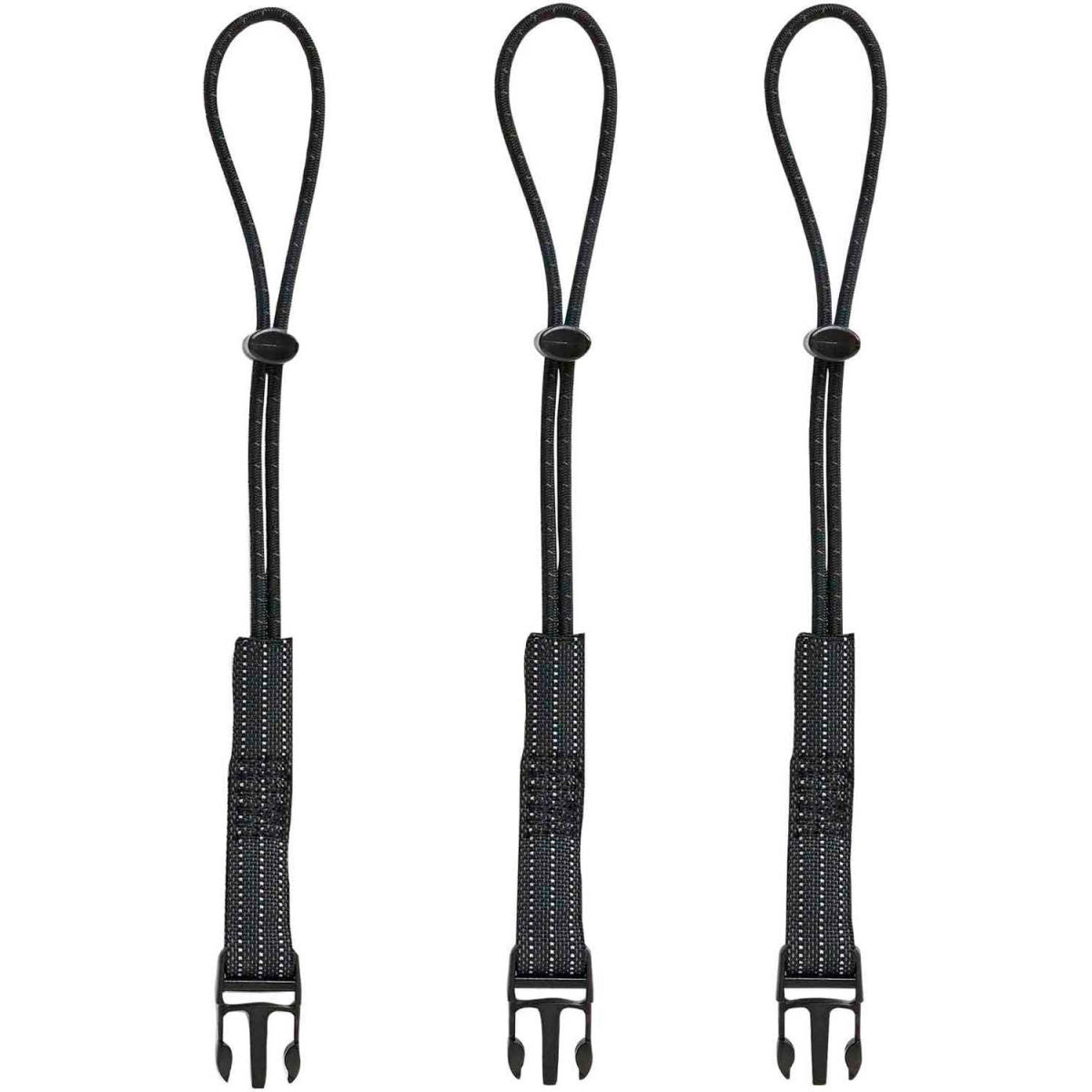 Ergodyne 19068 Squids 3103 Accessory Kit, Detachable Loops, Nylon, Black, 3-Pack