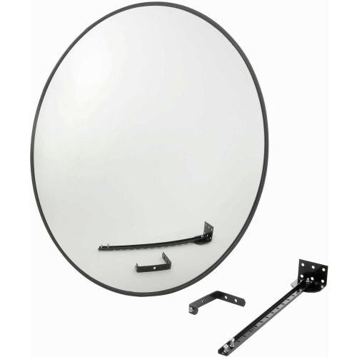 Vision Metalizers Round Acrylic Convex Mirror, Outdoor, 36in Dia., 160° Viewing Angle