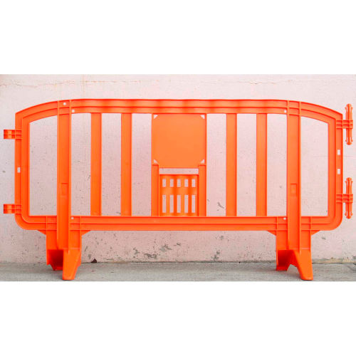 MOVIT Interlocking Plastic Barricade Extension, Orange