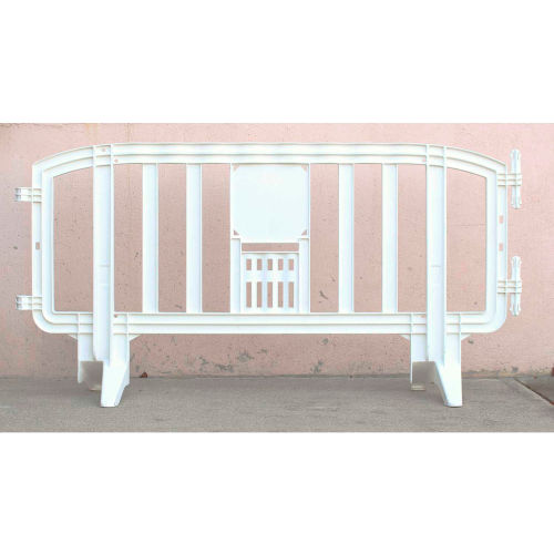 MOVIT Interlocking Plastic Barricade, White
