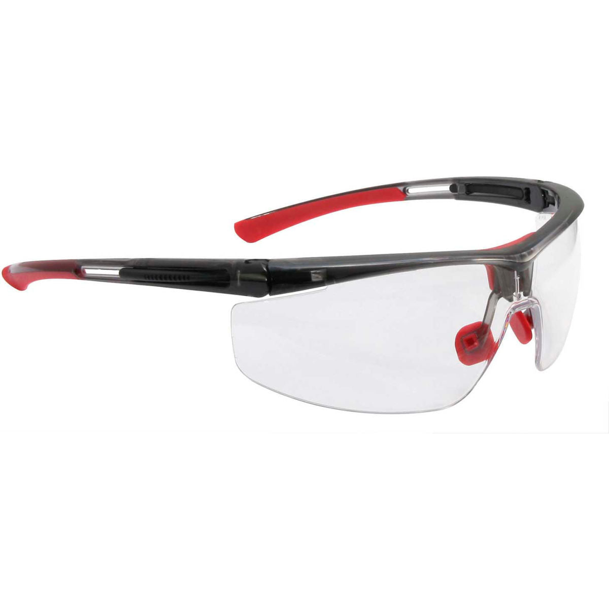 Honeywell Uvex North Adaptec Safety Glasses, Black Frame, Clear Lens, Anti-Fog, Regular