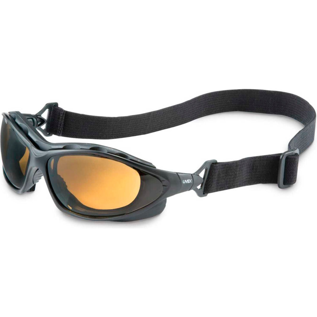 Uvex Seismic Sealed Eyewear, Black Frame, Espresso Lens, Scratch-Resistant, Anti-Fog