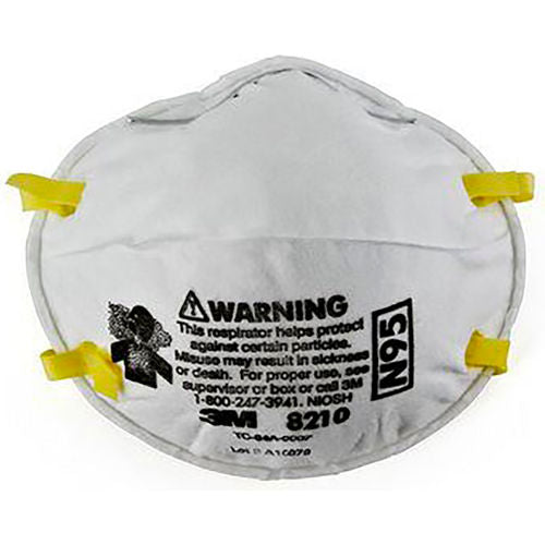 3M 8210 N95 Disposable Particulate Respirator, 20/Box