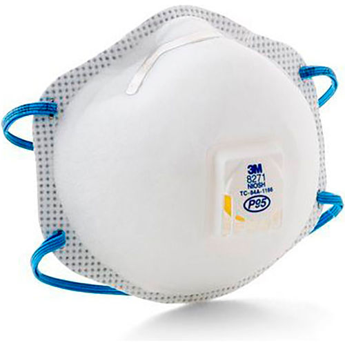3M 8271 P95 Disposable Respirator With Exhalation Valve, 10/Box