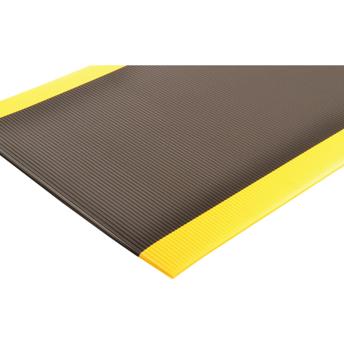 NoTrax Razorback Anti Fatigue Mat, Black with Yellow Border