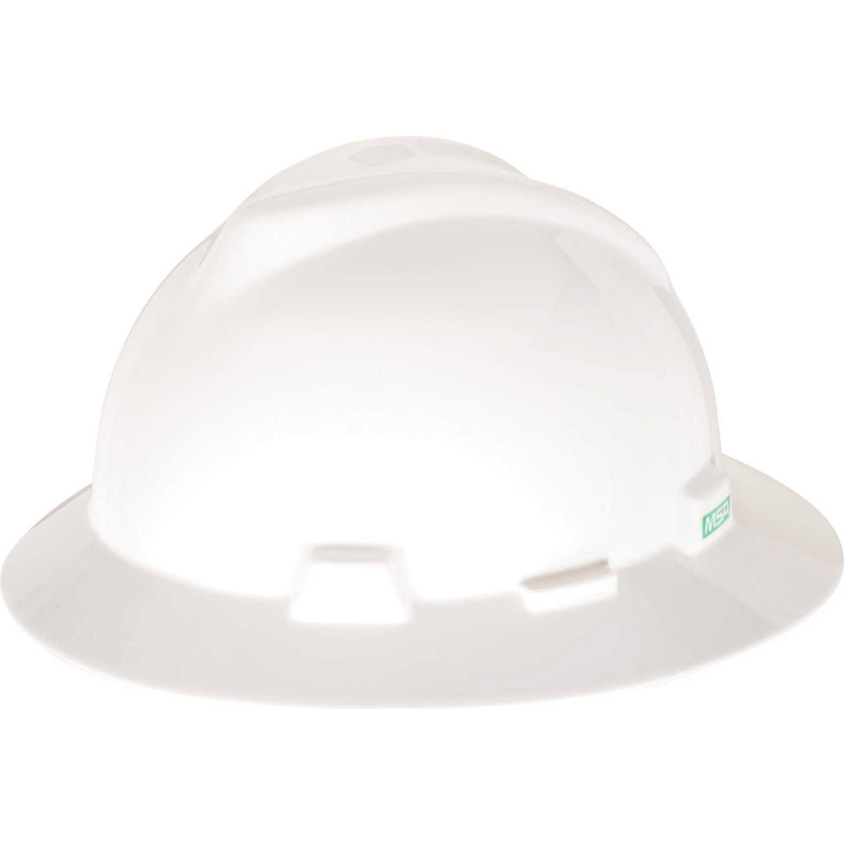 MSA V-Gard Hard Hat, Full Brim, Fas-Trac Suspension, Green