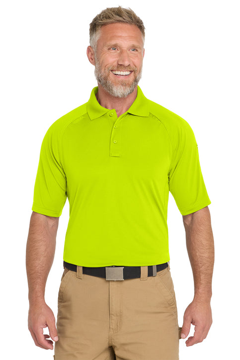 Embroidered Safety-Yellow Tactical Polo (CornerStone CS420)