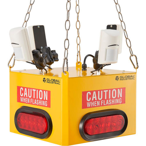 Global Industrial Forklift Awareness Sensor, 4 Sensors, 5 Lights, 50ft Power Cord