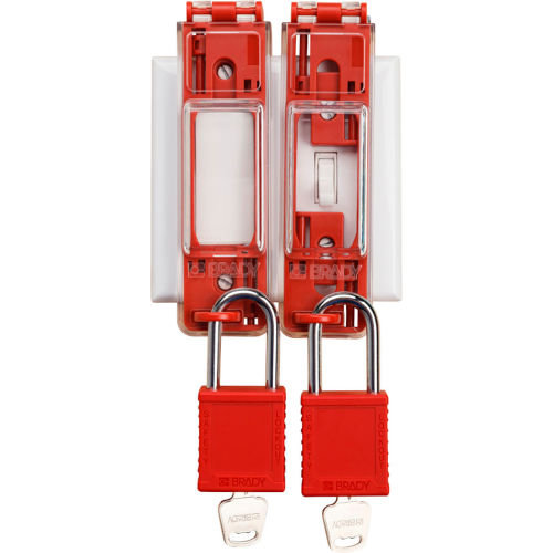 Brady Wall Switch Lockout, Red, Each
