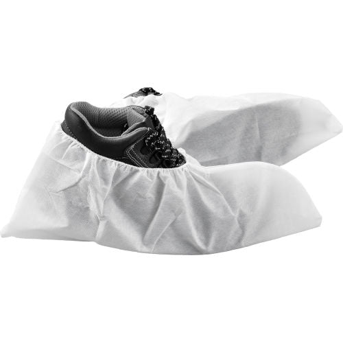Global Industrial Skid Resistant Disposable Shoe Covers, Size 6 To 11, White, 150 Pairs/Case