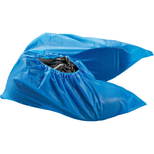 Global Industrial Water Resistant Disposable Shoe Covers, Size 6 To 11, Blue, 150 Pairs/Case