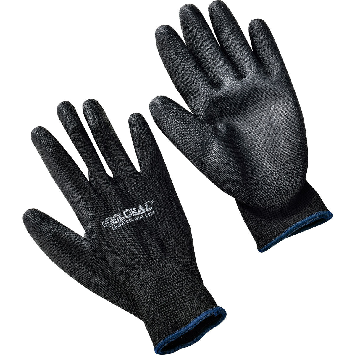 Global Industrial Nylon, Polyurethane Coated Gloves, Black, Size XL, Pack of 12