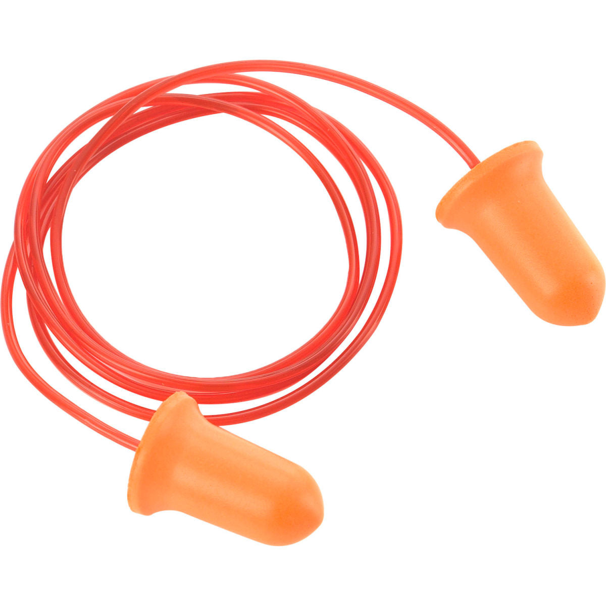 Global Industrial Bell Earplugs, Contour, Corded, NRR 32 dB, 100 Pairs