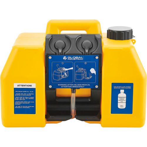 Global Industrial Gravity Fed Portable Eyewash Station, 9 Gallon