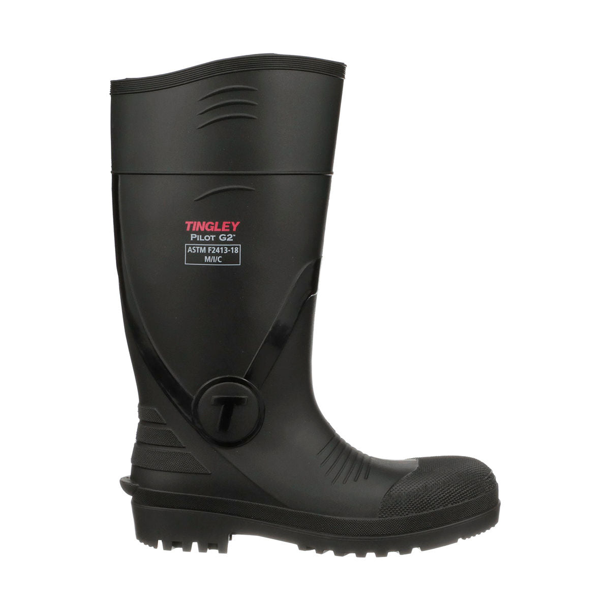 Tingley Pilot G2 Knee Boot, Composite Safety Toe, 15inH, Size 8, Black