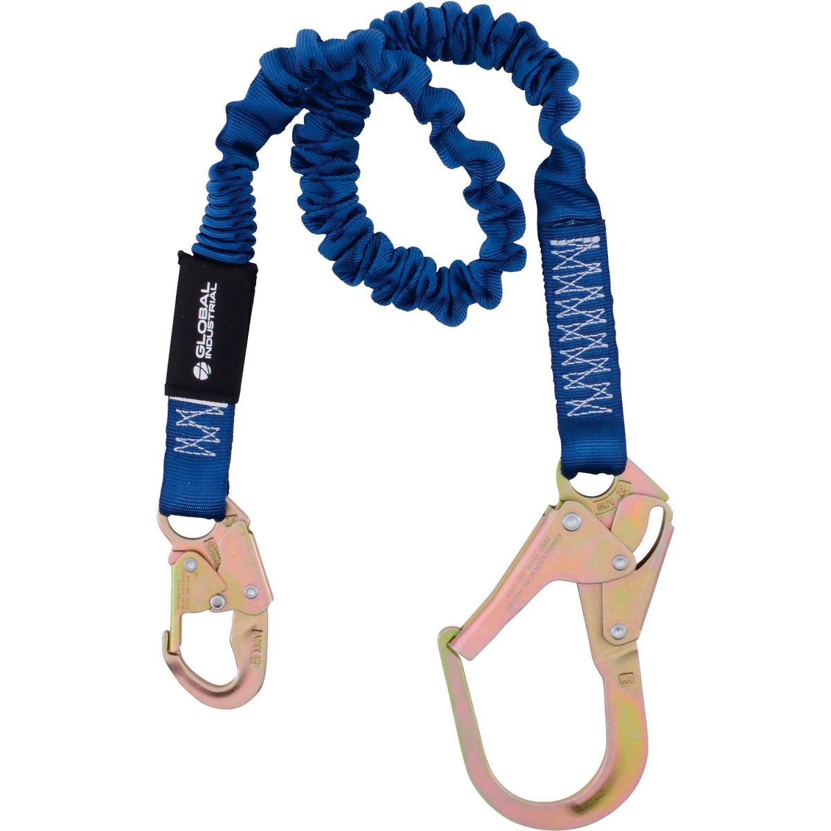 Global Industrial 4-1/2in - 6'L Energy Absorbing Lanyard, Rebar Hook