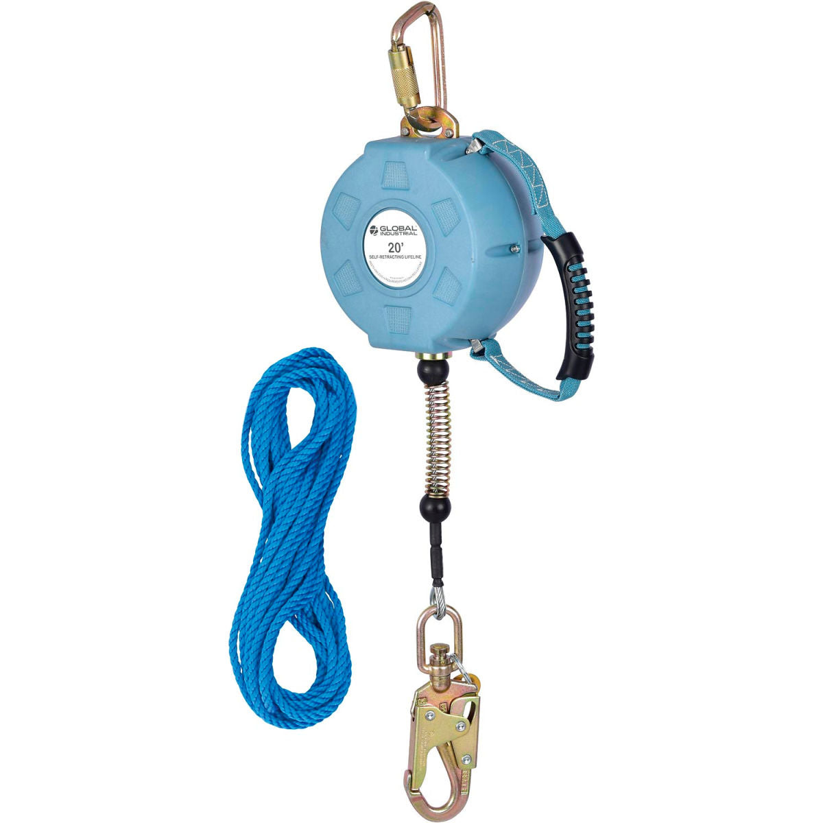 Global Industrial 20'L Contractor Self Retracting Lifeline, Galvanized Cable