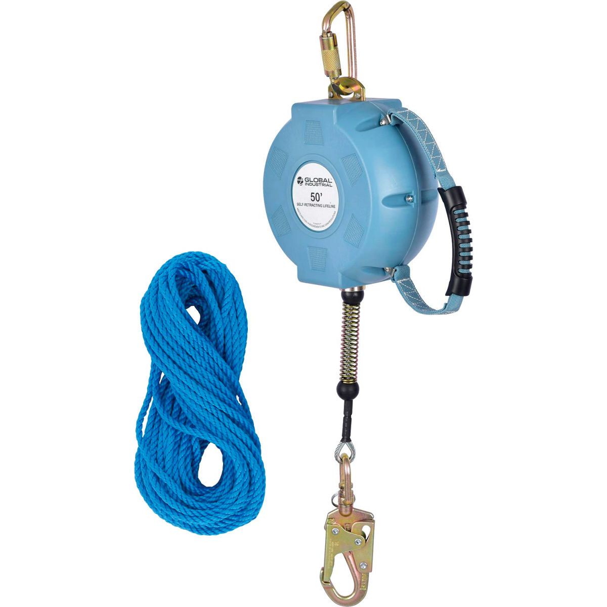 Global Industrial 50'L Contractor Self Retracting Lifeline, Galvanized Cable