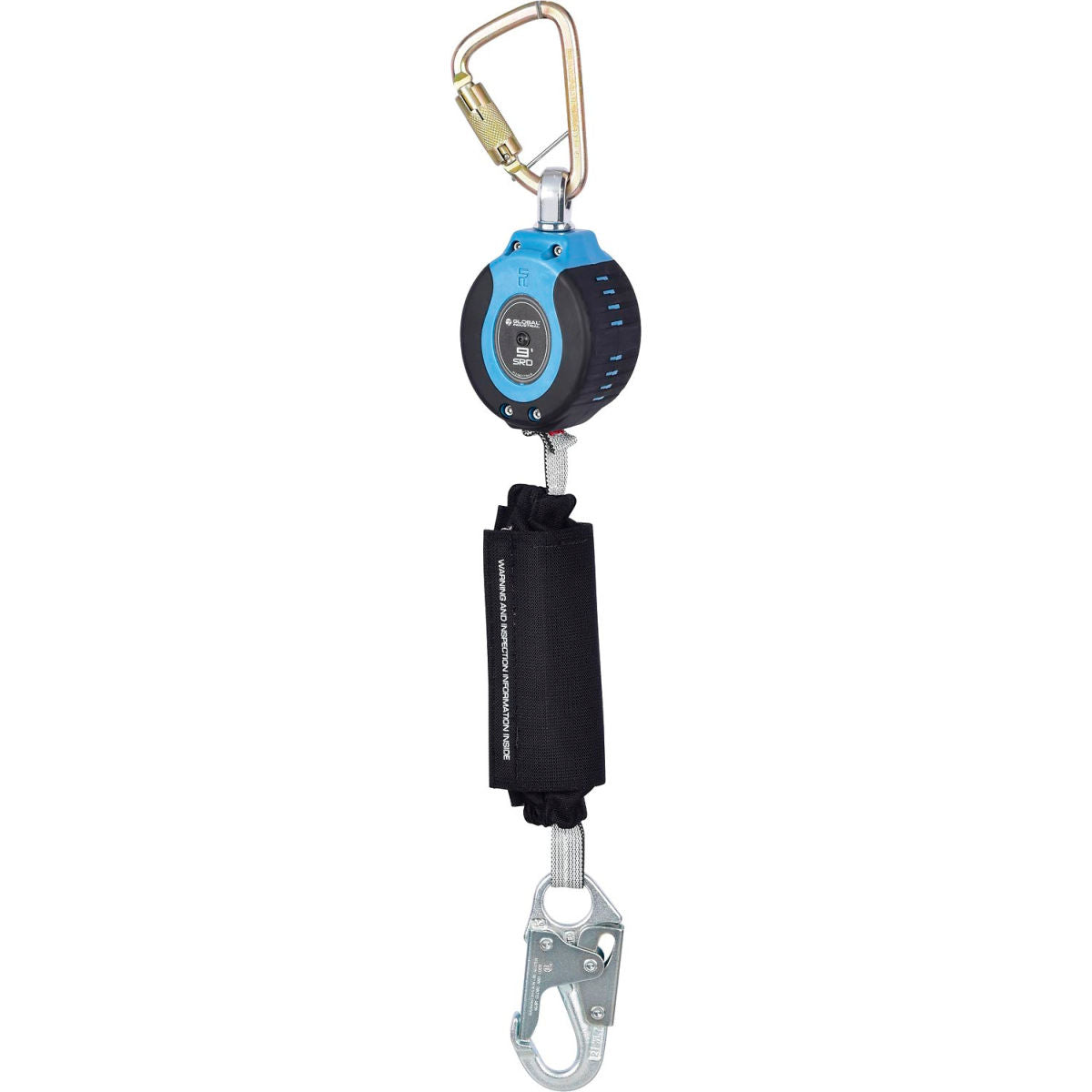 Global Industrial 9'L Personal Self Retracting Lifeline, Dyneema Web