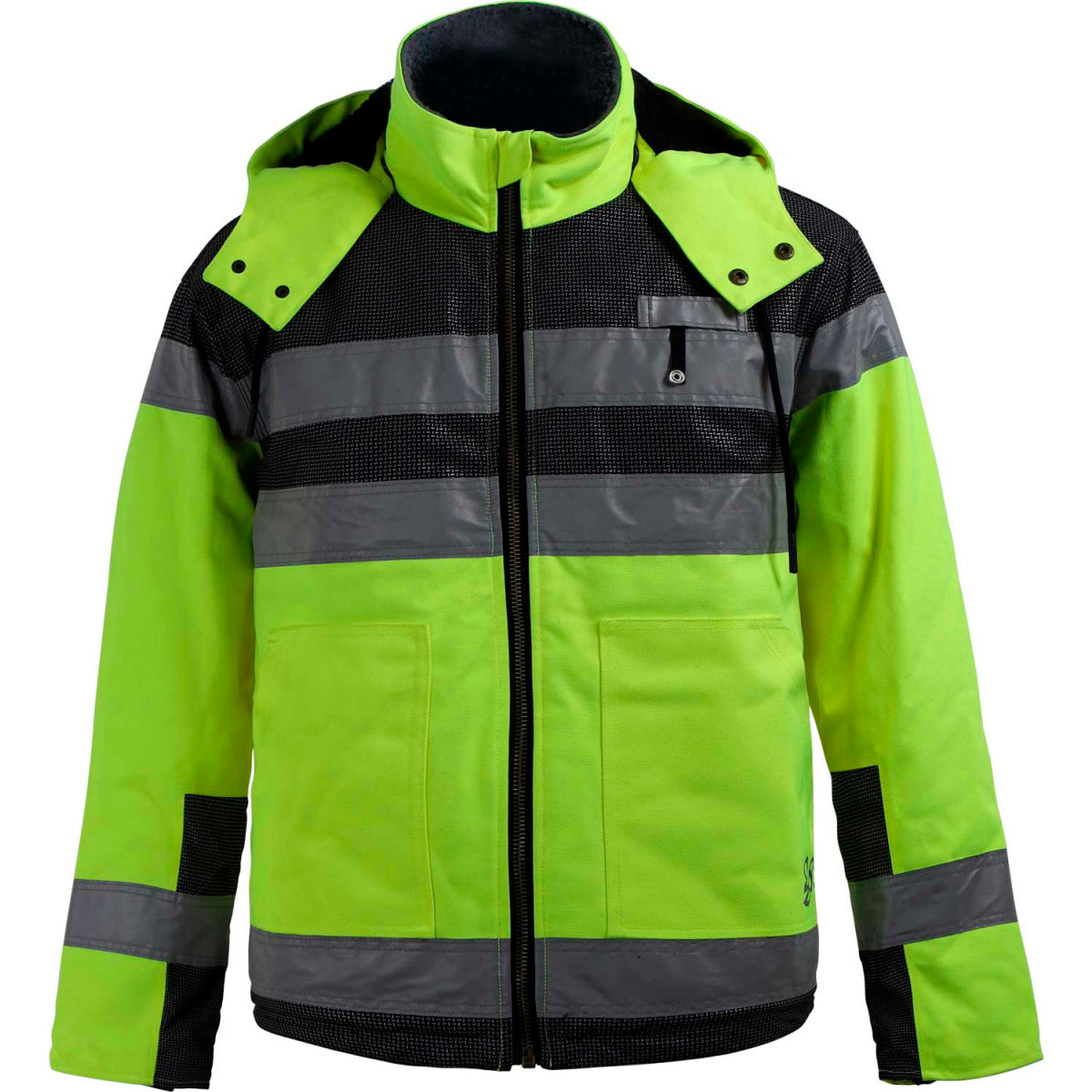 GSS Safety Class 3 Night Glow Sherpa Line Heavy Weight Sierra Jacket-XL