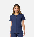 Maevn EON Women's Mesh Panel Zip Front Scrub Jacket Style 8728