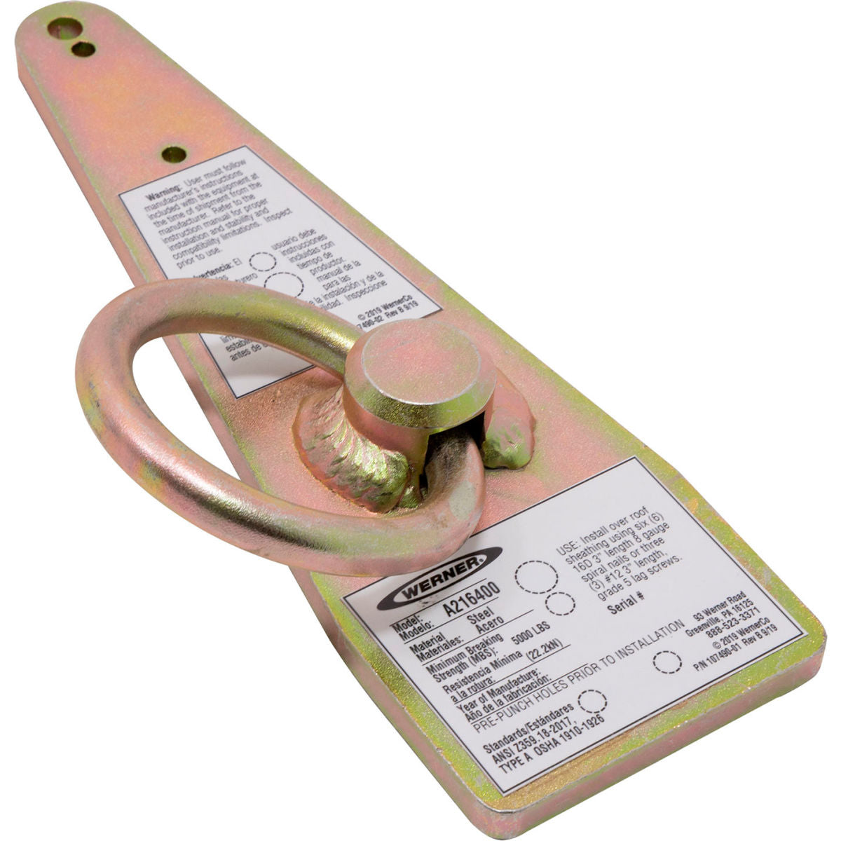 Werner Bull Ring Anchorage Connector, Steel