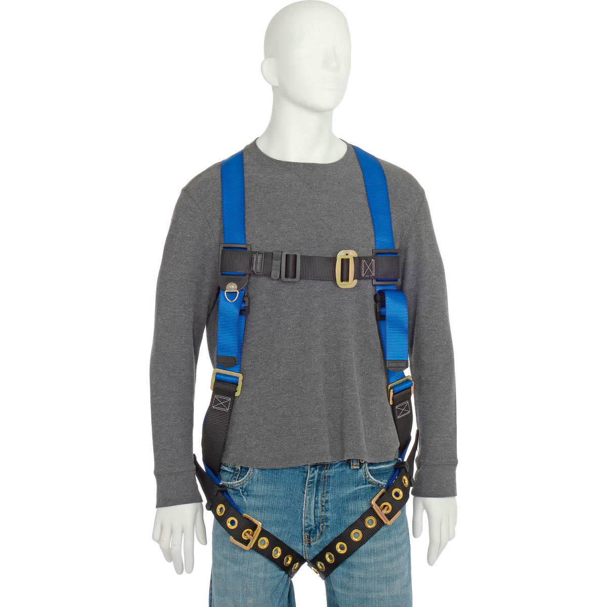 FallTech 7016 Contractor 1-D Full Body Harness, 1 Back D-Ring, UniFit