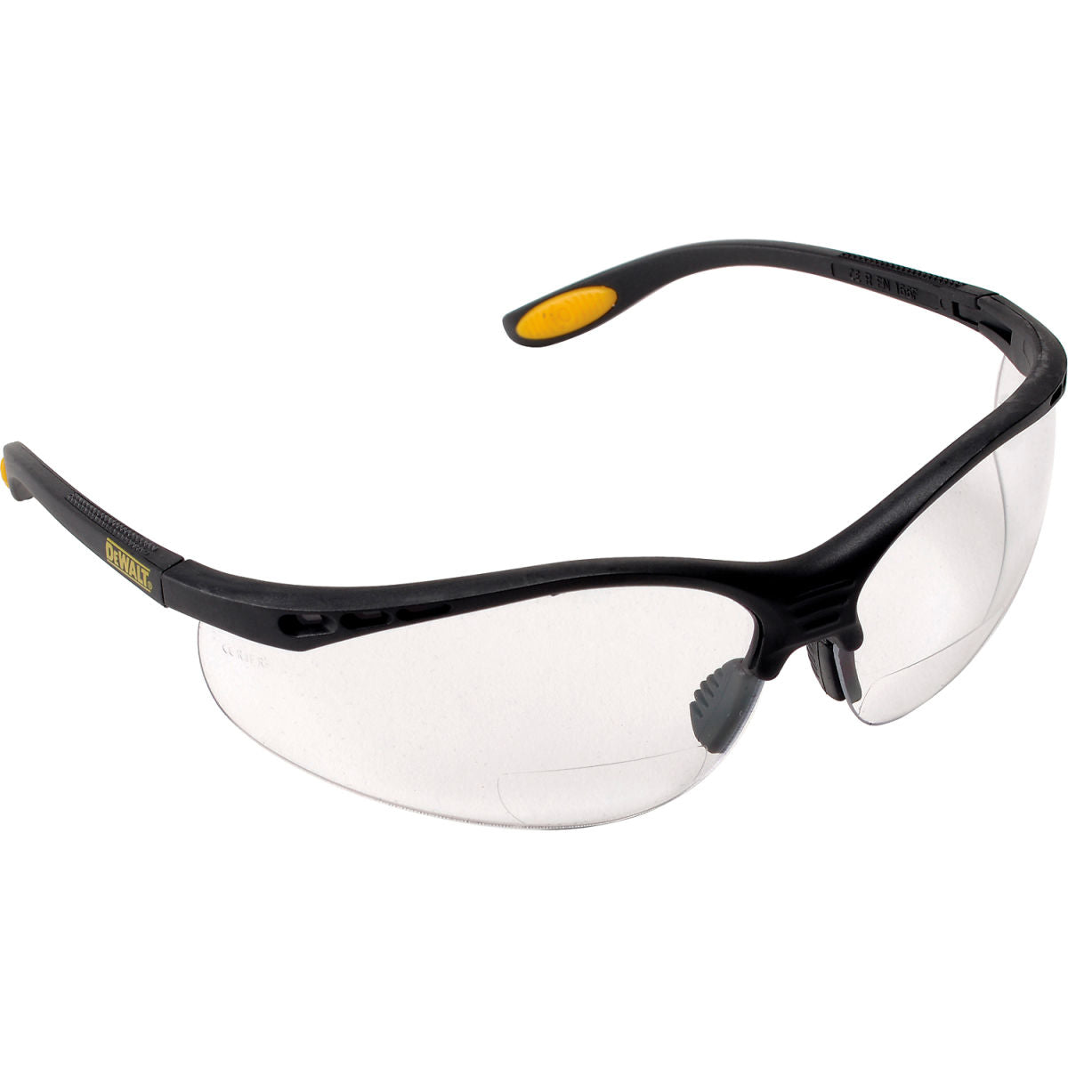 DeWalt DPG59-120D Reinforcer Rx Safety Glasses, 2.0 Diopter, Clear Lens
