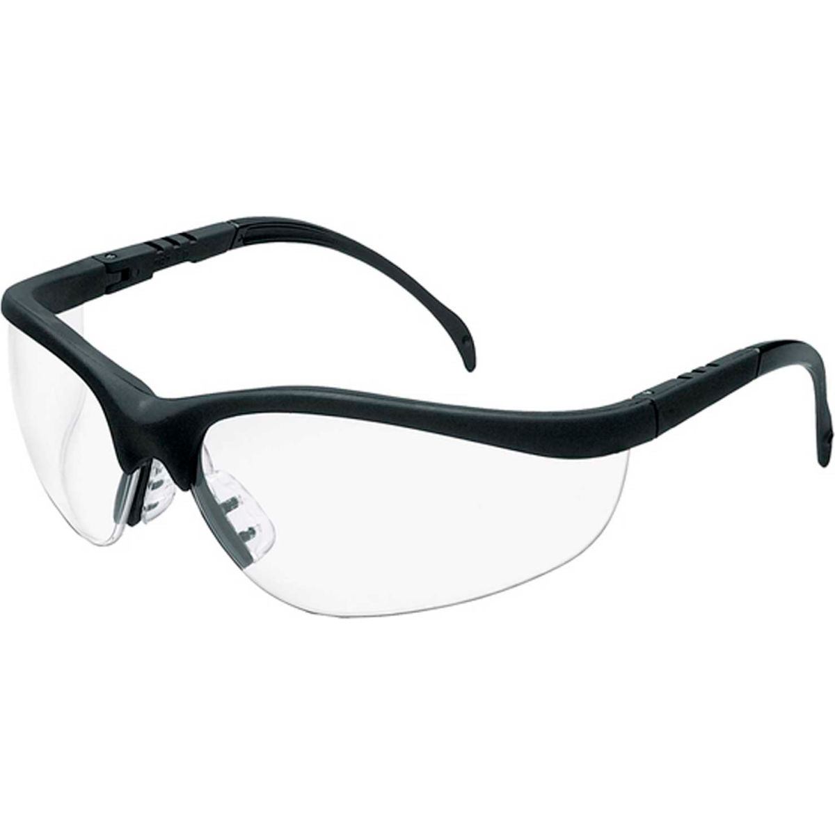 MCR Safety Klondike KD110AF Safety Glasses KD1, MatteBlack Frame, Clear Anti-Fog Lens