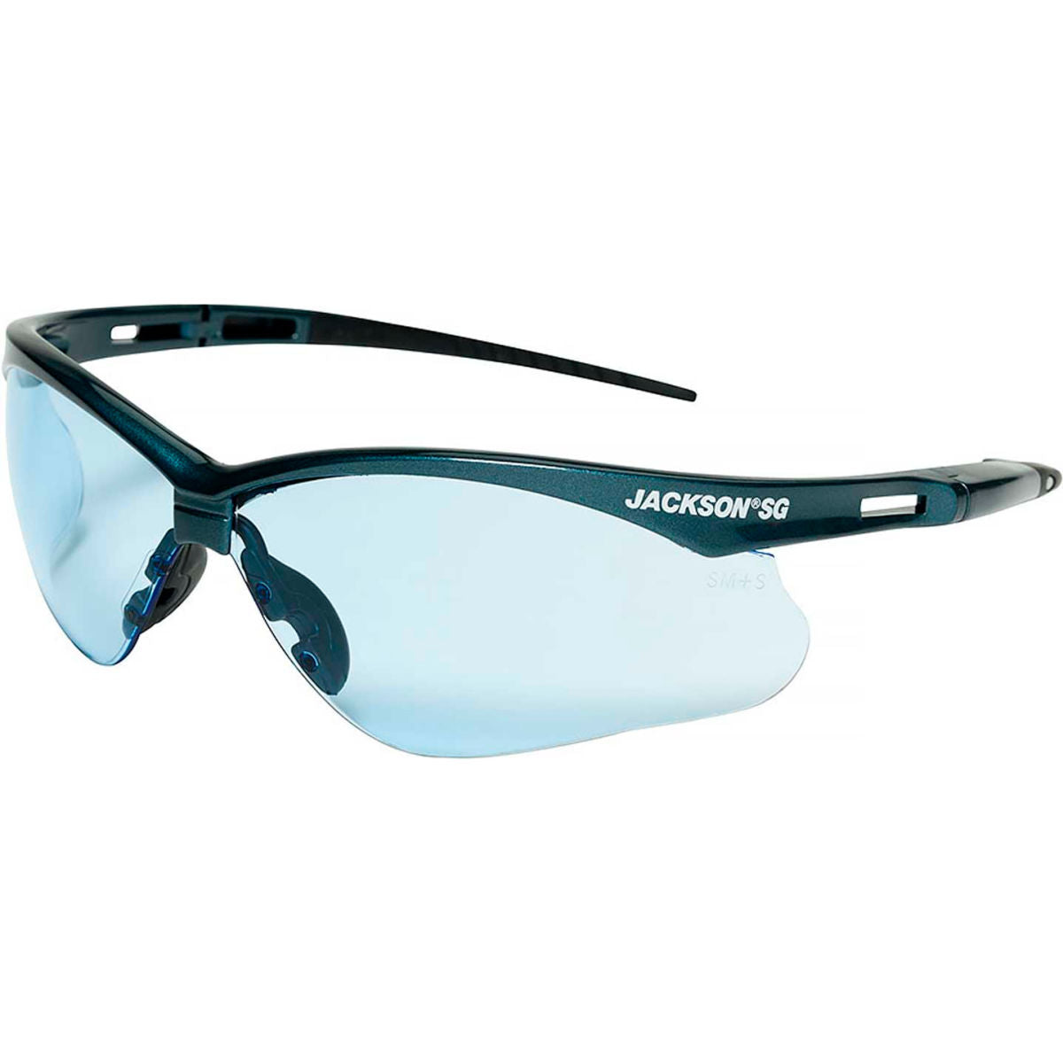 Jackson Safety SG Safety Glasses Blue Frame Light Blue Lens Anti-Scratch