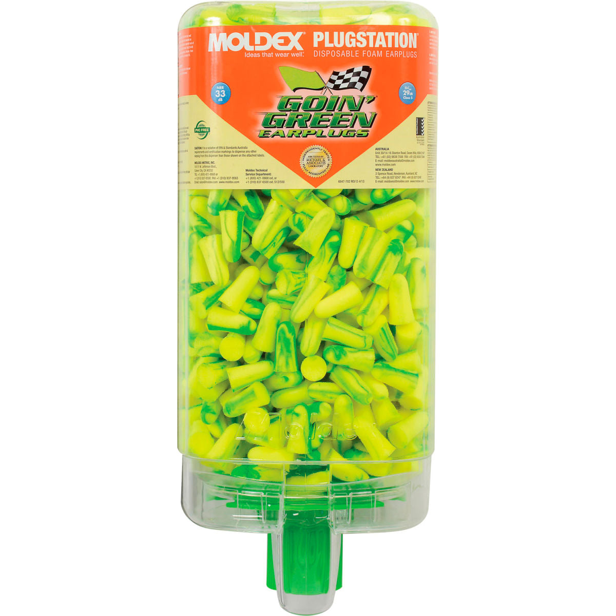 Moldex 6647 Goin Green PlugStation Earplug Dispenser, 500 Pairs