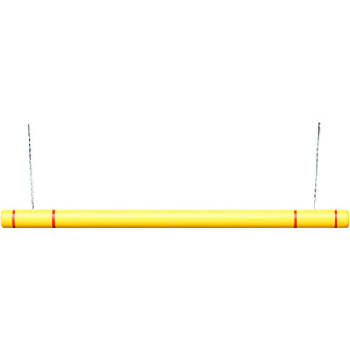 Global Industrial Clearance Bar, 80inL, HDPE, Yellow With Red Tape
