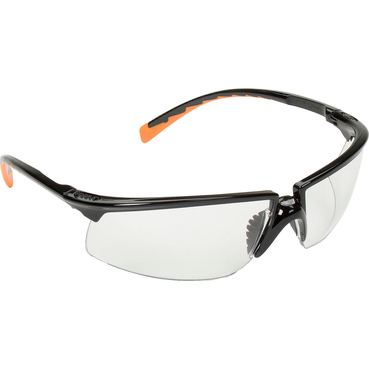 3M Privo Safety Glasses, Clear Lens, Black Frame