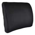 Lumbar Cushion with Straps, Black Memory Foam
