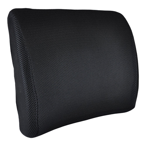 Lumbar Cushion with Straps, Black Memory Foam