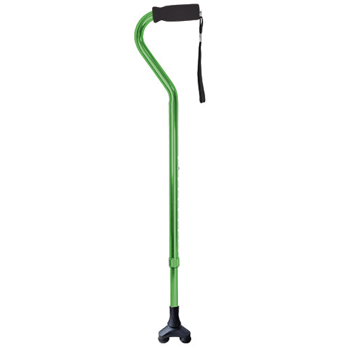 Offset Cane, Green, Foam Handle