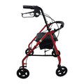 Aluminum Rollator with 7.5 inch Wheels, Red