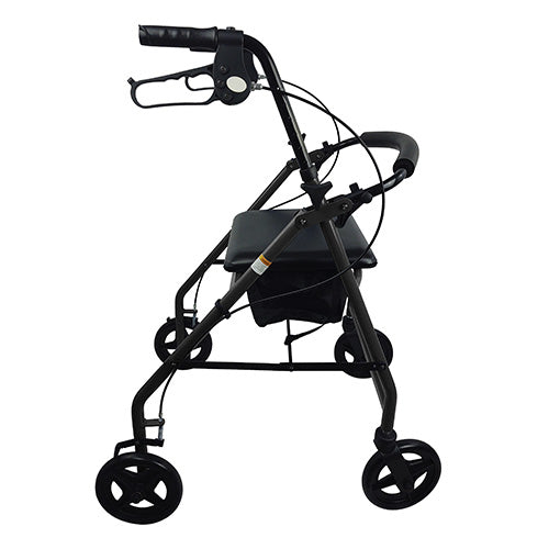 Aluminum Rollator with 7.5 inch Wheels, Black