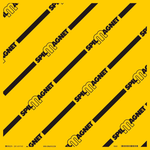 Brady Spill Magnet Drain Cover, 24inW x 24inL, Yellow And Black