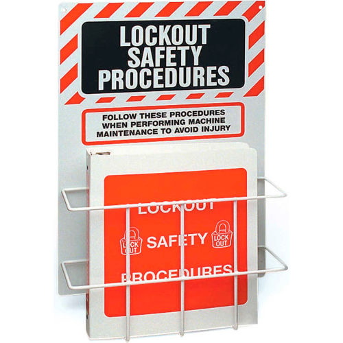 Brady Lockout Procedure Station With Binder, Polystyrene, 14inW x 20inH