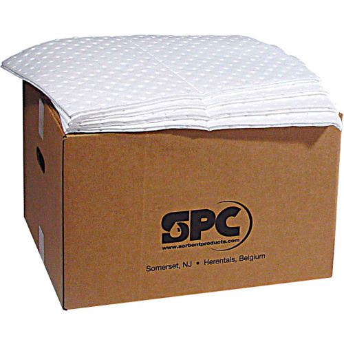 Brady SPC SXT Oil Only Pads, 15inW x 19inL, Light Weight, Case of 100