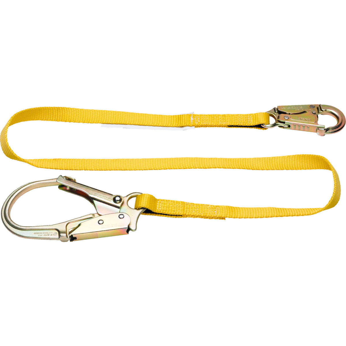 Werner 1in Web Positioning Lanyard with Snap & Rebar Hooks, 6'L